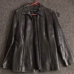 Black Kenneth Cole leather jacket. Ladies